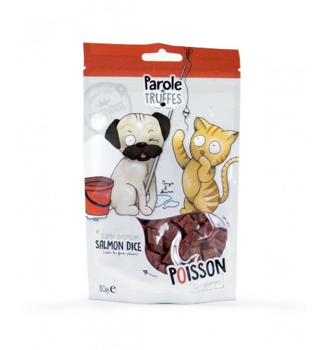 Photo de Friandises salmon dices cubes de saumon 80g