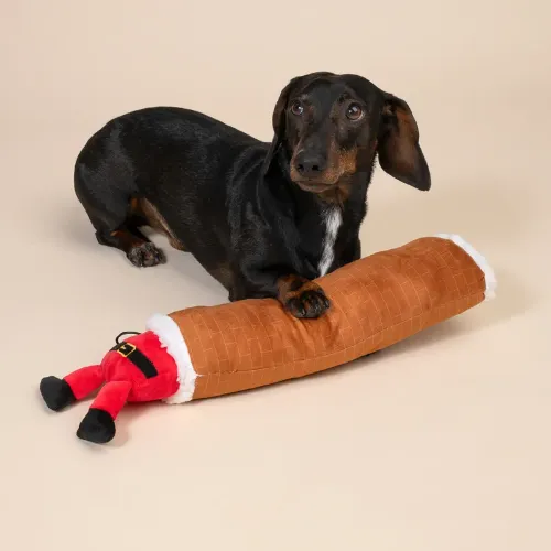 Photo de Tiaki Jouet Père Noël Dans La Cheminée Pour Chien