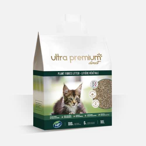 Photo de Ultra Premium Litière végétale pour chat 2 sacs de 10L